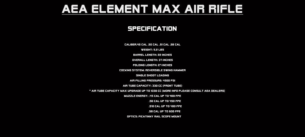 AEA Precision Airgun Element Max with Customized Upgrades - Image 4